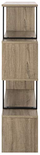 Safavieh Home Collection Louise Retro Mid Century Wood Etagere, Oak and Black