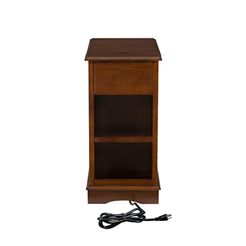 Powell Furniture Butler Hazelnut Accent Table with USB Charging Station