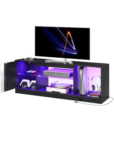 TV Stand with Power Outlets 55 65 inch, view 2