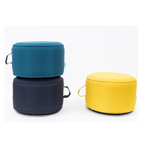 Inflatable Outdoor Ottoman for Patio, Waterproof Round Pouf, Inflatable Foot Rest, Outdoor Footstool for Poolside, Garden,Camping,Purple