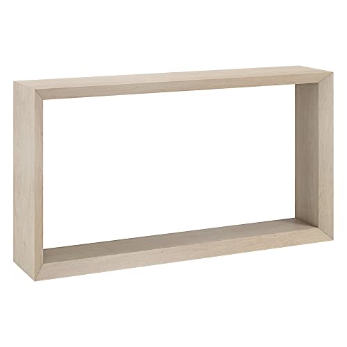 55" Wooden Rectangular Console Table Entryway Table, Sofa Table with Wooden Shelf for Entryway, Living Room, Couch, Hallway, or Office, Beech White