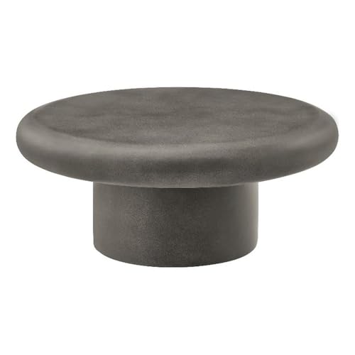 Argos Round Concrete Coffee Table in Gray, view 2