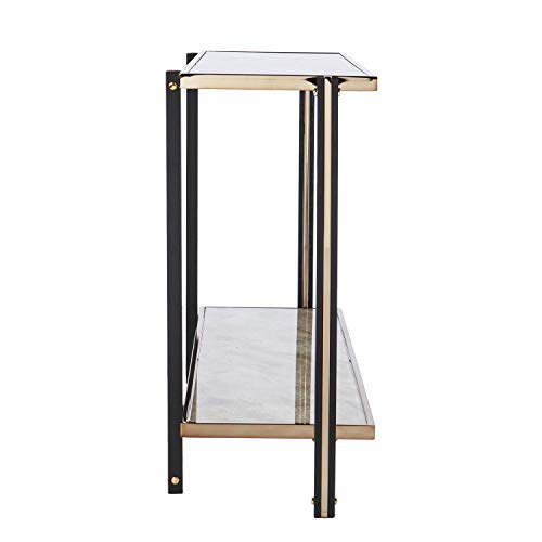Thornsett Console Table with Mirrored Top - Transitional Design, Champagne Glass and Wood - Ideal for Entryway, Living Room (CK1131203)