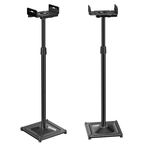 Universal Speaker Stands for Surround Sound -Height Adjustable Extend 33.3”to, view 2