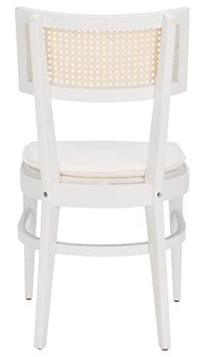 Safavieh Home Collection Galway Coastal White/Natural Cane Seat Cushion Dining Chair