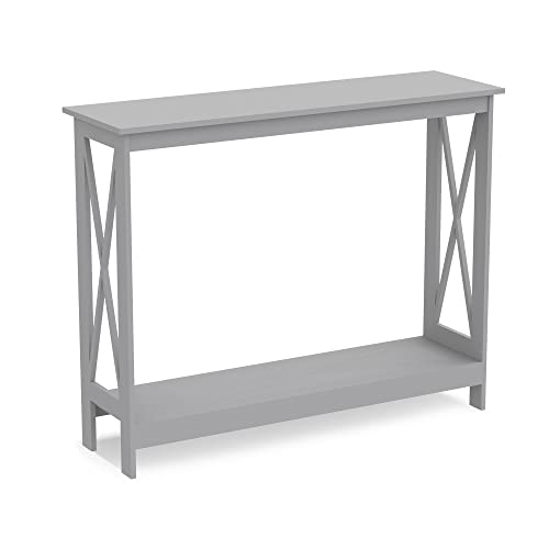 & Co. - Gray Console Table, 2-Layer Entryway Table, Console Tables for Entryway, Use As Doorway Table, Sofa Table, or Accent Furniture for Decorating Foyer, 12 x 31.5 x 39.5 Inches