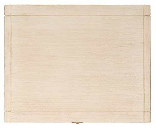 SAFAVIEH Furniture - Sadie 1-Drawer Nightstand - Antique & White - Wood - Glam Gold Hardware Design - Ideal for Bedroom, 21"W x 17.2"D x 26"H - Fully Assembled (NST9201B)