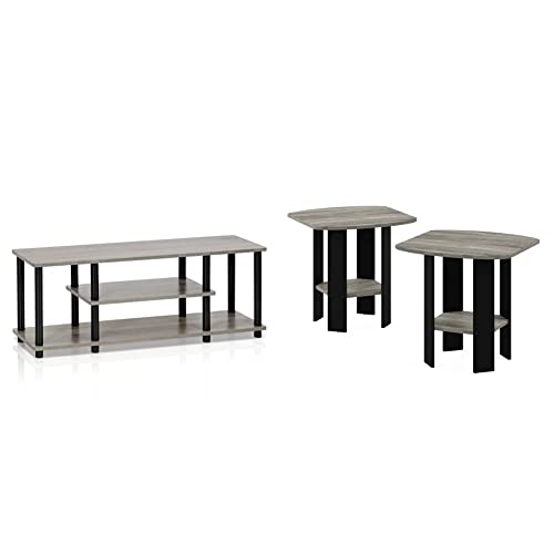 Furinno Turn-N-Tube No Tools 3D 3-Tier Entertainment TV Stand up to 50 inch TV, view 2