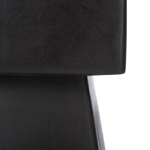 Safavieh Outdoor Zen Black Mushroom Modern Concrete Accent Table