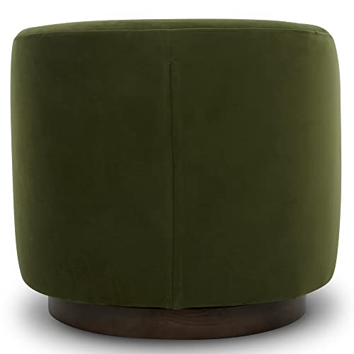 CHITA Swivel Accent Chair, FSC Wood Frame, Fully Assembled, Forest Green