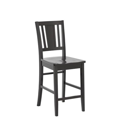 Buckland Wood Counter Height Stools in Black (Set of 2)