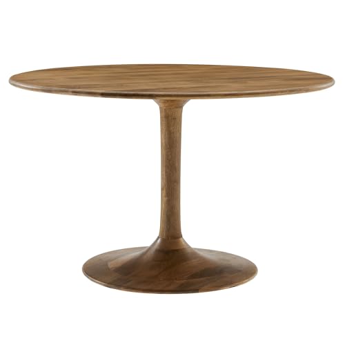 Lippa 48Inch Round Dining Table Solid Wood Natural Finish Modern Kitchen Room Entertaining Home Furniture Quality Stylish Elegant Durable Refined Versatile Contemporary