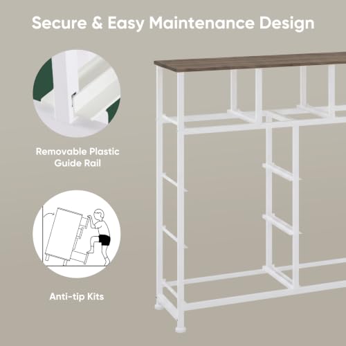 Fabric Dresser for Bedroom with 9 Drawers, Storage Tower, view 7