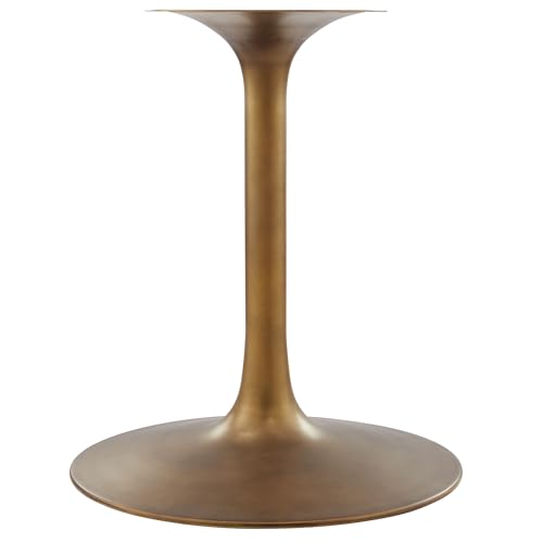 Lippa 60Inch Round Dining Table Pedestal Base Solid Wood Walnut Finish Modern Kitchen Room Entertaining Home Furniture Quality Stylish Elegant Durable Refined
