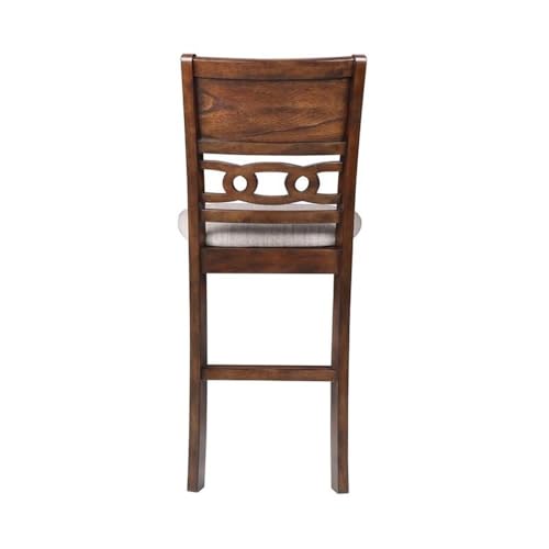 New Classic Furniture Gia 3-Piece Drop Leaf Counter Table Set with 2 Chairs, 42-Inch, Cherry
