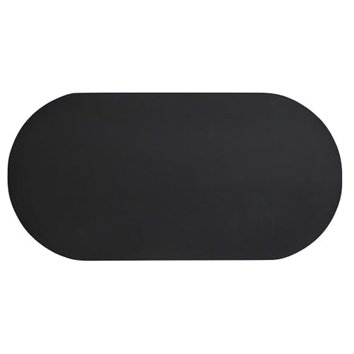 Caspian 72Inch Oval Dining Table Industrial Concrete Black Finish Modern Kitchen Room Entertaining Home Furniture Quality Stylish Elegant Durable Refined Versatile