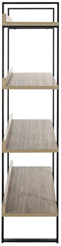 Safavieh Home Collection Melissa Retro Mid Century 4 Tier Etagere, Oak and Black, Large