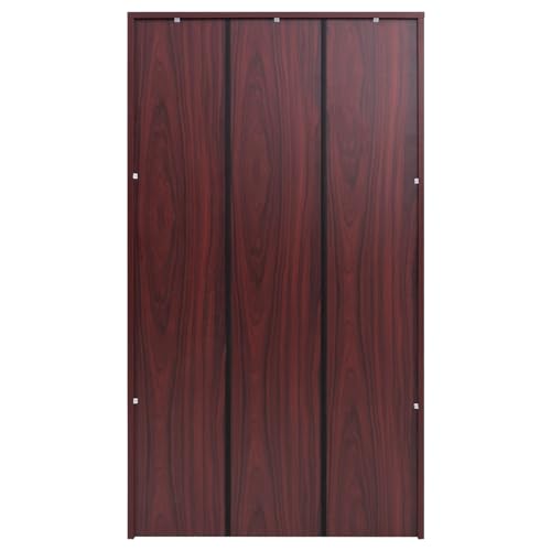 60" Tall Bookcase, 5-Tier Wood Bookshelf with Adjustable Shelves, Free-Standing Display Storage Rack for Home Office Living Room, Mahogany