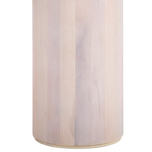 SAFAVIEH Furniture - Mork 3-Leg Round Coffee Table - White Washed - Solid Wood - Modern Tripod Design - Ideal for Living Room, Family Room, Lounge, 40" W x 40" D x 18" H (COF6604C)