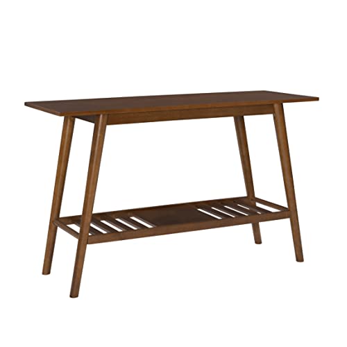 Melissa Mid-Century Modern Walnut Console Table