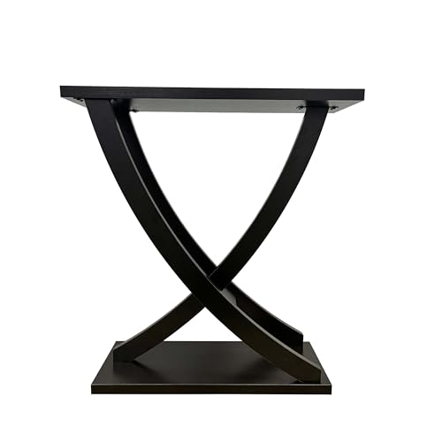 31" Small Console Table, Rustic Entryway Table with Curved Intersecting Legs, Wood Narrow Accent Sofa Table for Hallway, Entrance, Living Room, Small Space, Espresso