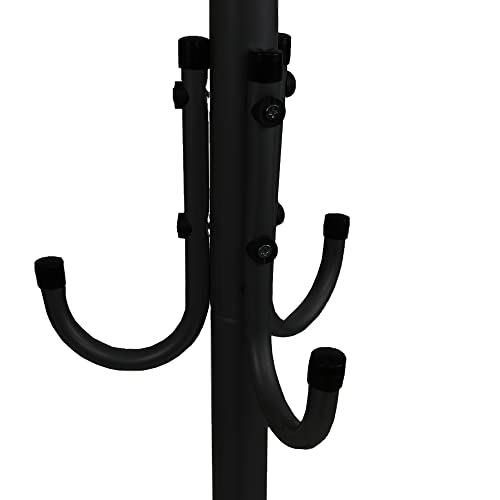 Freestanding Coat Rack, Multi-Tier Organizer for Office and Entryway, Metal, view 7