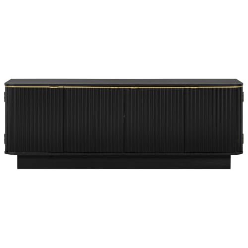 59.1" Fluted TV Stand with Storage Cabinets, view 8