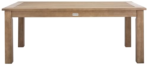 Natural eucalyptus wood slatted outdoor coffee table, view 2