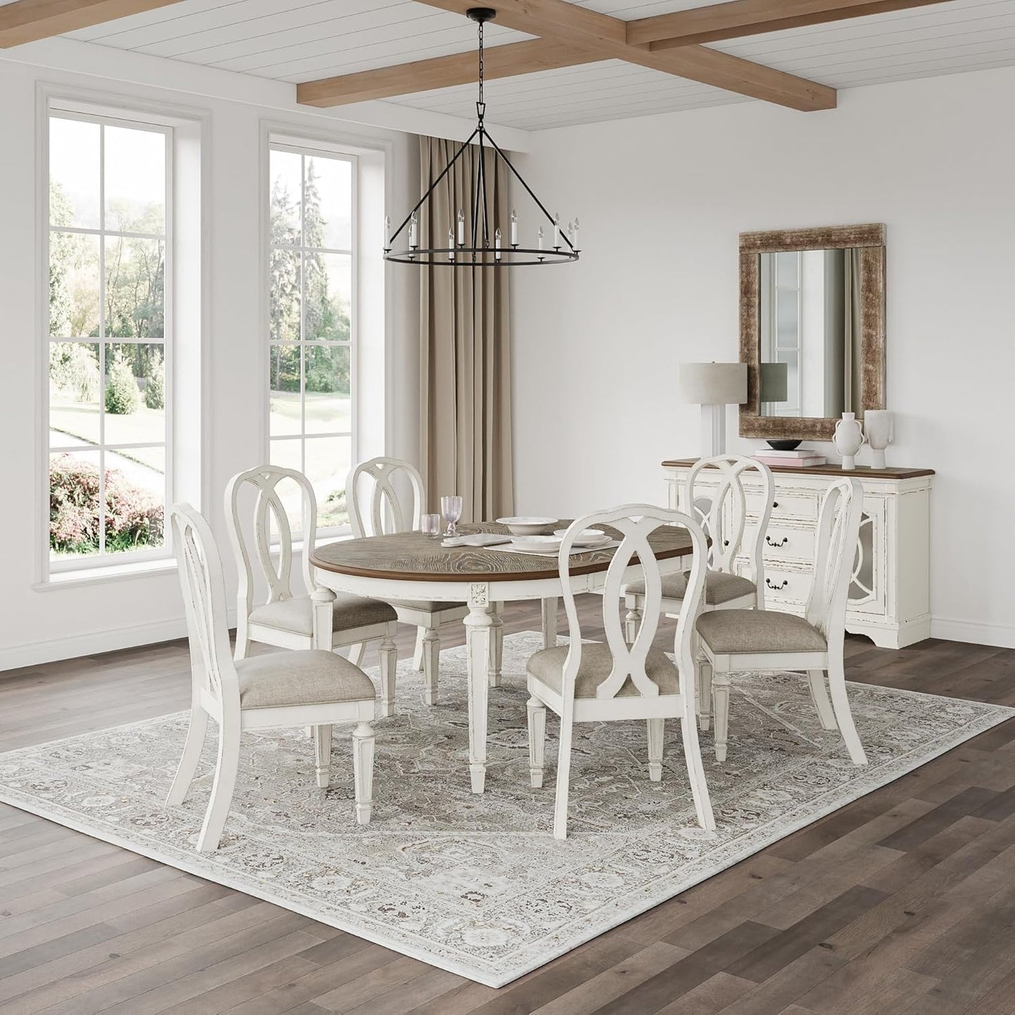 Realyn Dining Room Table, 0, Chipped White