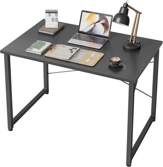 Computer Desk, 40 Inch Home Office Small Desk, Modern Simple Style PC Table for Home, Office, Study, Writing, Modern Black