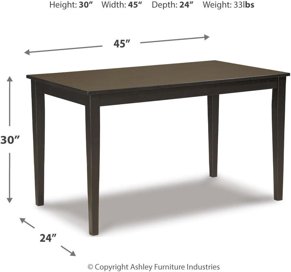 Kimonte Rectangular Dining Room Table, Black