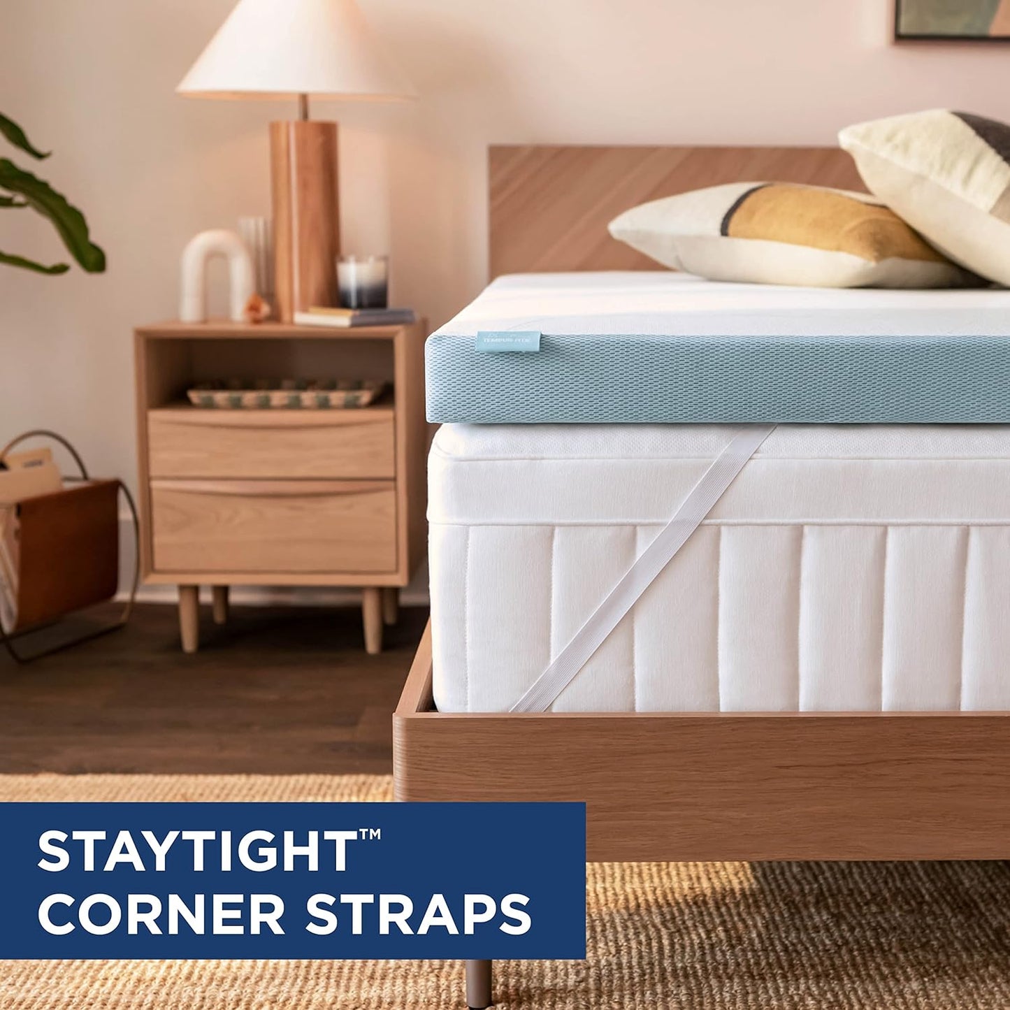 Tempur-Adapt + Cooling 3-Inch King Mattress Topper Medium Luxury Premium Foam, Washable Cover, Medium Cooling Topper,White