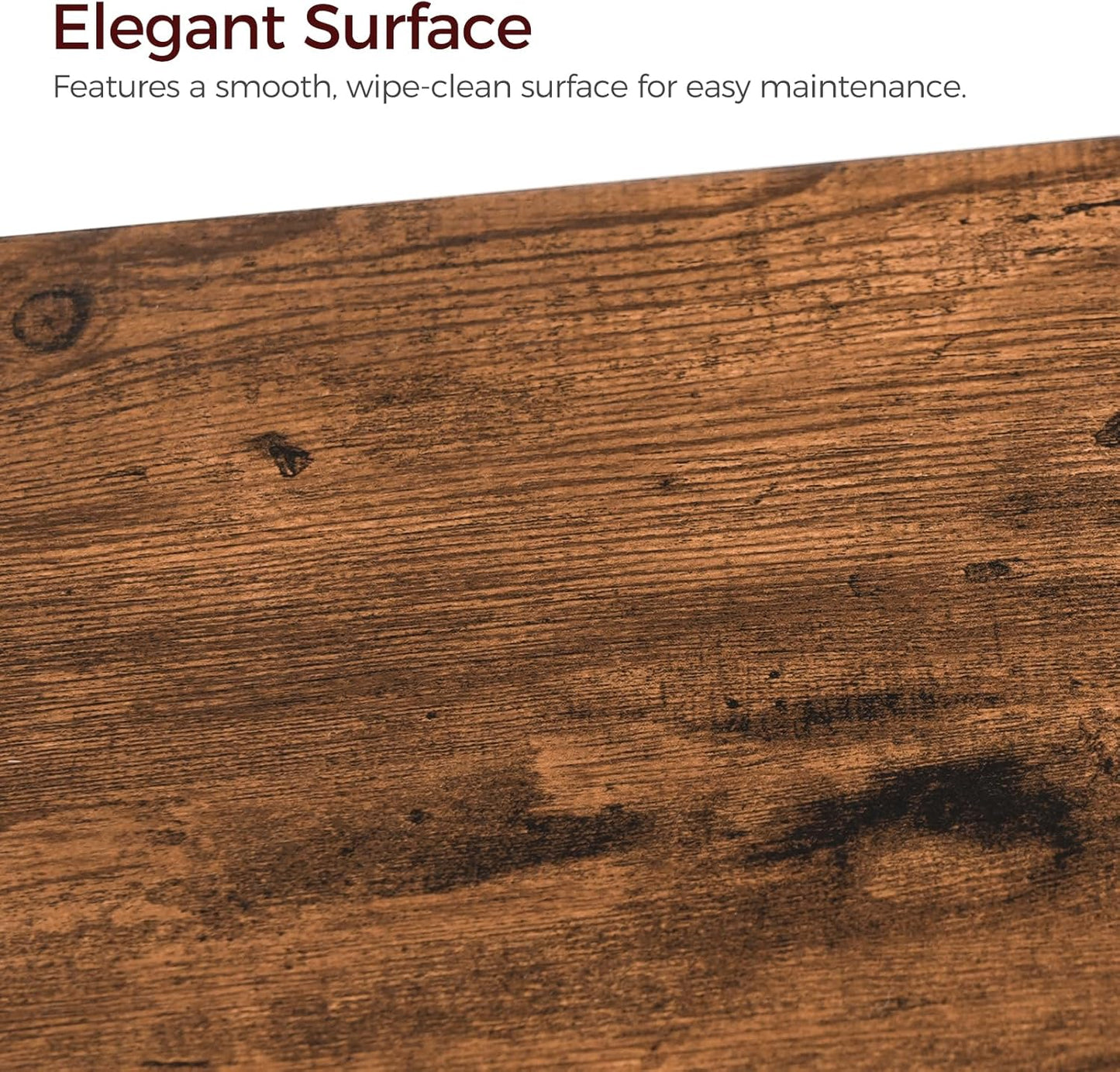 Ladder Shelf, 5-Tier Bookshelf, Ladder Bookcase with Wall Mount, Heavy Duty Industrial Style Storage Rack for Living Room, Office, Kitchen, Bedroom, Rustic Brown and Black LSHR5501