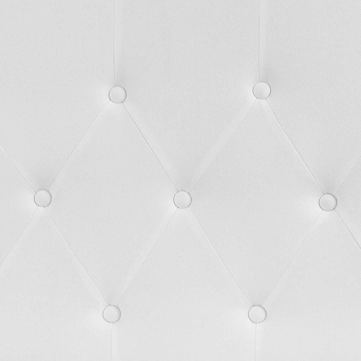 Tufted Upholstered Full Size Headboard in White Fabric
