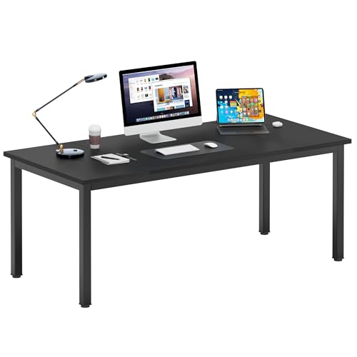 Computer Desk, Large Executive Office Desk Study Writing Workstation for Home Office,70.8 x 31.5 inch,Black