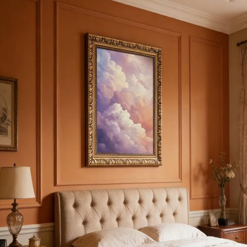Pastel Cloud Wall Art Dreamy Cotton Candy Sky Canvas Prints Romantic Sunset Clouds Poster Living Room Aesthetic Room Decor Cute Cozy Bedroom Aesthetic Pictures Apartment Wall Decor Preppy Room Decor