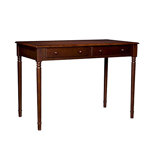 Writing 2-drawer Desk - Espresso - Transitional Design, Brown Finish - Ideal for Home Office, Bedroom (HO8799)