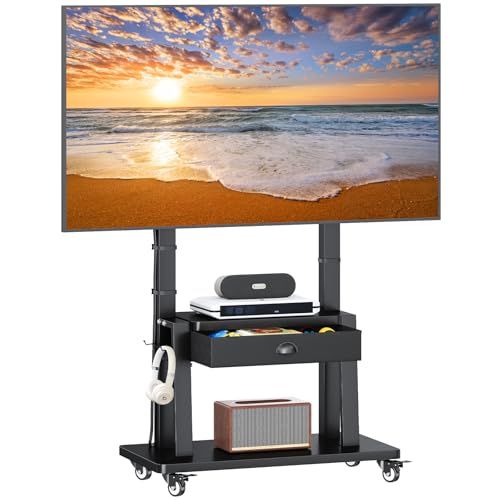 Mobile TV Stand on Wheels for 42-100inch LCD LED Flat/Curved Screen TVs, view 2