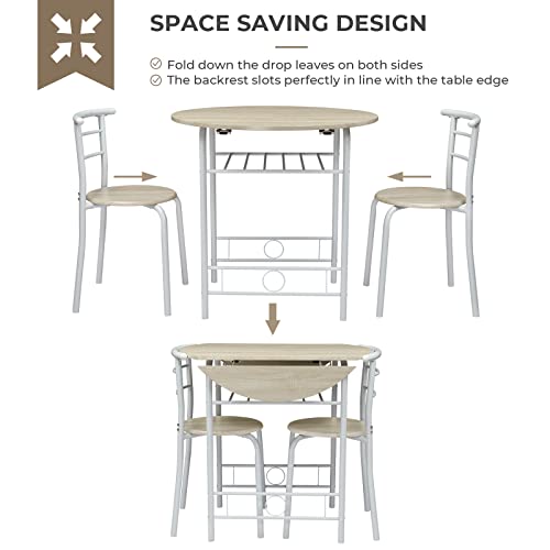 31.5" Drop Leaf Dining Table Set for 2, view 8