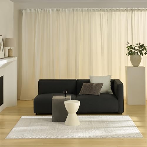 Home Nordic Ivory Beige 4' x 6' Area Rug - Easy Clean, Non Shedding, Bed Room, Living Room, Dining Room, Kitchen (4' x 6')