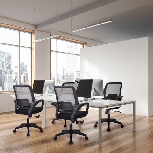 Home Office Desk Chair Ergonomic Mesh with Lumbar Support, Black, view 8