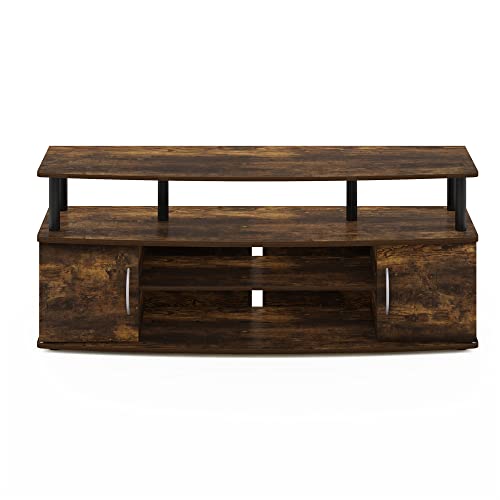 Jaya Entertainment Center Stand Unit/TV Desk for up to 55 inch, Amber Pine/Black, view 8