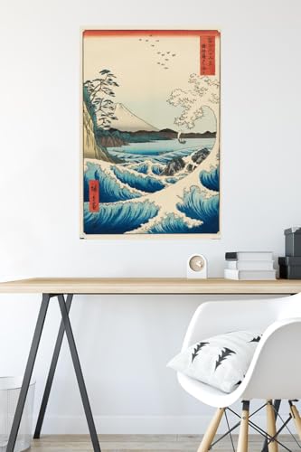 Hiroshige - The Sea at Satta Wall Poster, 22.375" x 34", Unframed Version