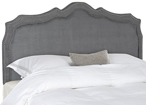Safavieh Mercer Collection Skyler Grey Silver Nailhead Headboard (Full)