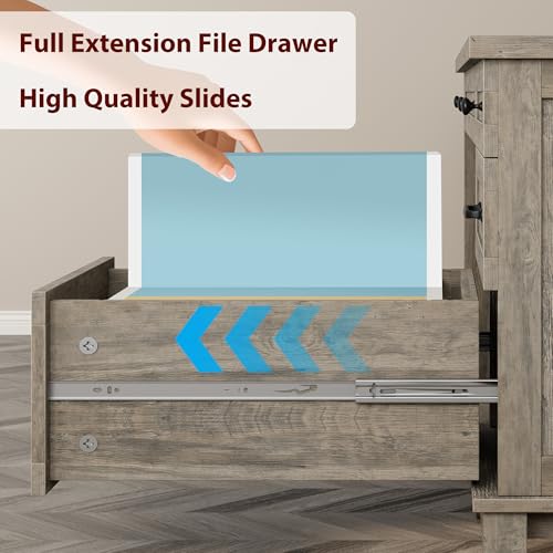 Executive Home Office Desk, Adjustable File Drawer Office Desk, view 7