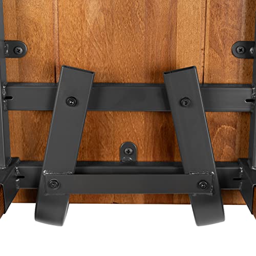 Jackson 4 Pack Rustic Antique Walnut Industrial Wood Dining Chair