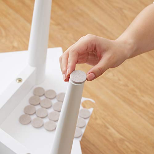 Round Self Adhesive Felt Furniture Pads, Floor Protectors, Anti Scratch, 1 inch, 32 Count, Beige