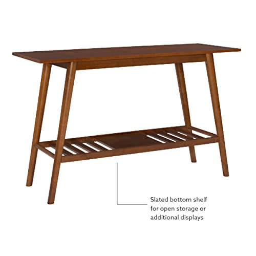 Melissa Mid-Century Modern Walnut Console Table