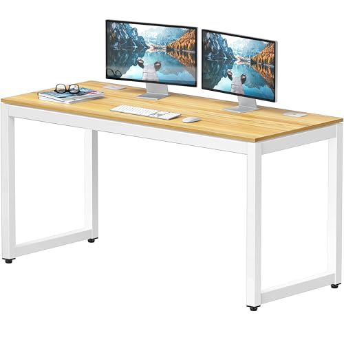 55-Inch Commercial-Grade Office Computer Desk, Oak, view 2