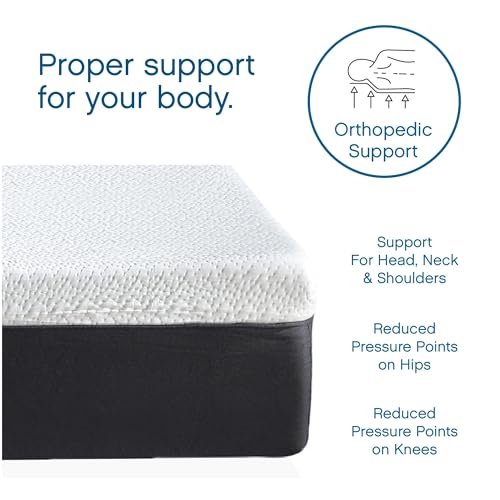 12 Inch Twin Mattress, Cooling Gel Memory Foam Mattress in a Box, view 7